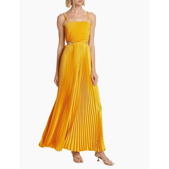 NWT Alice + Olivia Powell Pleated Wide-Leg Jumpsuit SIZE 8 $595